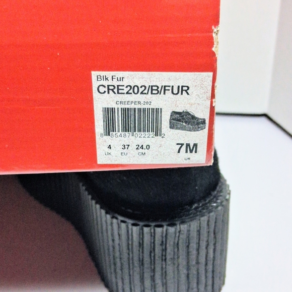 Demonia Women's Size 7 Faux Fur 3" Platform Creeper Punk Goth Shoes CRE 202 B - Picture 12 of 12